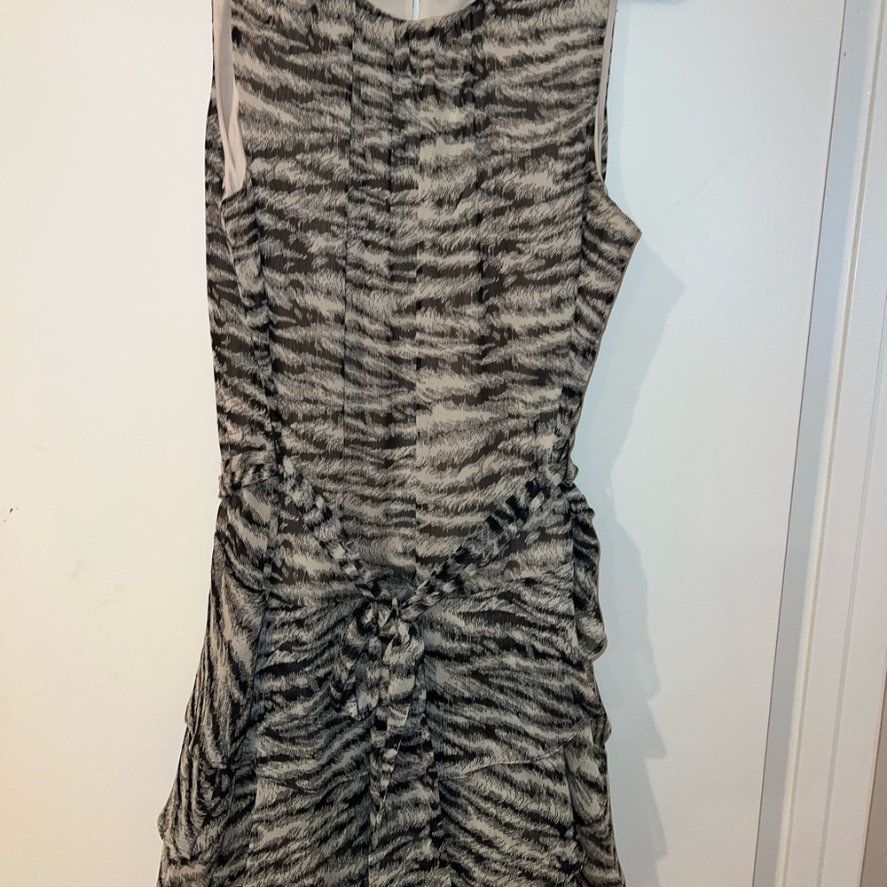 Express Zebra Print Mini Dress w/belt - Picture 2 of 7